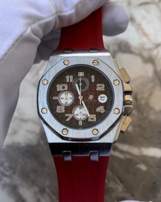 AP ChronoGraph Kırmızı- Gümüş  Erkek Kol Saati | S744