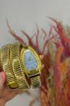Bvlgari Gold -Mavi Kadran Yılan Saat  S615