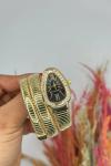Bvlgari Gold Siyah Kadran Yılan Saat  S616