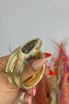 Bvlgari Gold Siyah Kadran Yılan Saat  S616