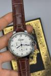 Cartier Bordo Deri Kordon Erkek Saat | S729