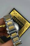 Cartier Gold Gümüş  Çelik Kordon Erkek Kol Saati  S544