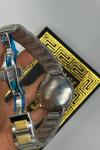 Cartier Gold Gümüş  Çelik Kordon Erkek Kol Saati  S544