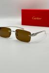 Cartier Kahve-Gümüş  İthal Unisex Gözlük G3664-VLL