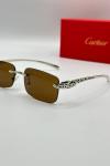 Cartier Kahve-Gümüş  İthal Unisex Gözlük G3664-VLL