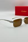 Cartier Kahve-Gümüş  İthal Unisex Gözlük G3664-VLL