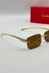 Cartier Kahve- Gold İthal Unisex Gözlük G3666-VLL