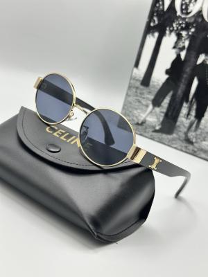 Celine Gold - Siyah Metal Kasa Unisex Güneş Gözlüğü  G1985-VLL