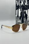 Celine Metal Kasa Kahve Cam Gold Çerçeve Unisex Güneş Gözlüğü  G1379-ILY