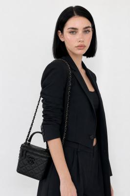 Chanel Mini Vanity Case Siyah Küçük Boy Omuz Çantası VLT-435