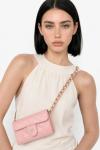 Chanel Model Pembe Kapitone Zincirli Mini El ve Omuz Çantası VLT-503