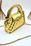 Chanel Small Kelly Metalik Gold Kapitone Çanta  VLT-512