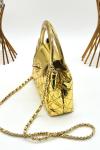 Chanel Small Kelly Metalik Gold Kapitone Çanta  VLT-512