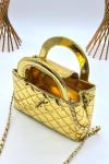 Chanel Small Kelly Metalik Gold Kapitone Çanta  VLT-512