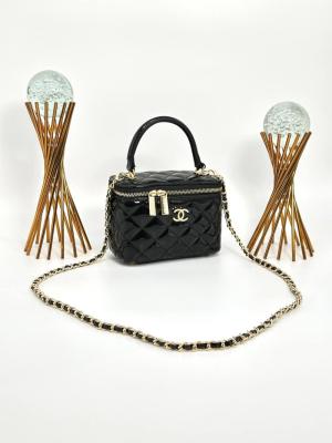 Chanel Vanity Case With Miror Siyah- Gold Kadın Çanta VLT321