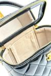 Chanel Vanity Case With Miror Metalik Gümüş Kadın Çanta VLT326