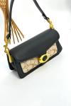 Coach Pillow Tabby Mini Size Siyah-Kahverengi Kadın Çanta VLT361