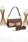 Coach Pillow Tabby Mini Size Bordo-Bej Kadın Çanta VLT366