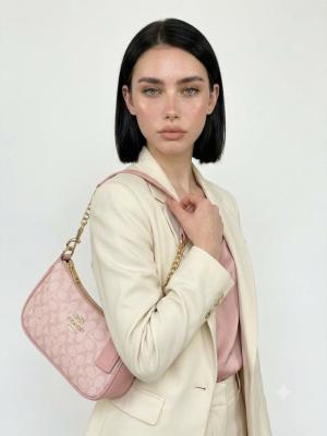 Coach Teri Signature Pembe Omuz Çantası VLT-417