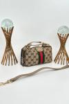 Gucci GG Desenli Kahverengi Mini Vanity Bag (Ayarlanabilir Uzun Askılı) VLT-509