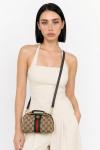 Gucci GG Desenli Siyah-Kahve Mini Vanity Bag (Ayarlanabilir Uzun Askılı) VLT-510