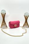 Gucci GG Pembe Marmont Matelasse Mini Omuz Çantası VLT-479