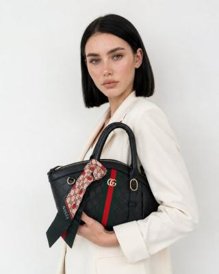 Gucci Ophidia Siyah GG Monogram Kadın El ve Omuz Çantası VLT-425