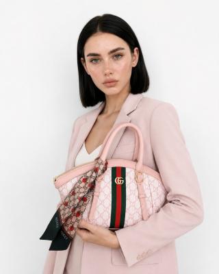 Gucci Ophidia Pembe GG Monogram Kadın El ve Omuz Çantası VLT-426