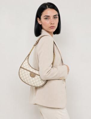Gucci Ophidia Small GG Supreme Yarım Ay Kadın Omuz Çantası VLT-467