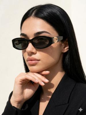 Gucci Oval Frame Siyah İthal Kadın Gözlük G4449-VLL