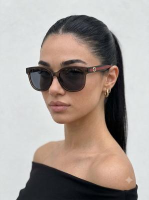Gucci Web Stripe Round-Frame Kahverengi Kadın Gözlük G4715-CN