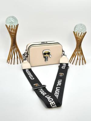 KARL LAGERFERD SNAPSHOT WITH BAGS BEJ