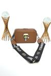 KARL LAGERFERD SNAPSHOT WITH BAGS BROWN