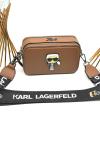 KARL LAGERFERD SNAPSHOT WITH BAGS BROWN