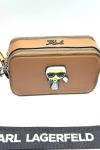 KARL LAGERFERD SNAPSHOT WITH BAGS BROWN