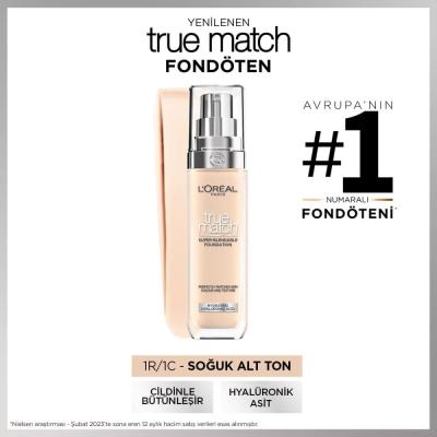 L Oreal Paris L Oréal Paris True Match Bakım Yapan Fondöten 1.R/1.C