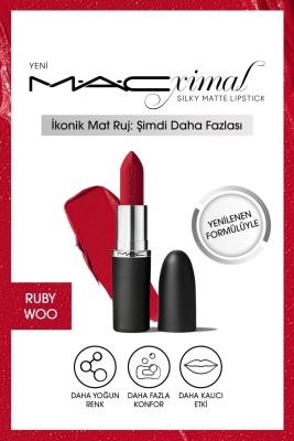 Mac Nemlendirme Etkili Yoğun Renk Sağlayan Ruj - Ruby Woo