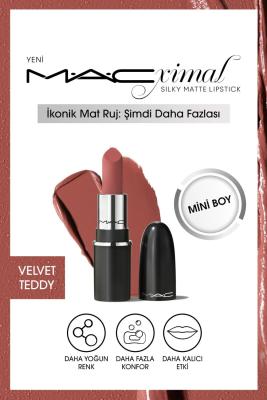 Mac Nemlendirme Etkili Yoğun Renk Sağlayan Ruj - Velvet Teddy