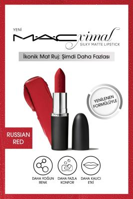 Mac Nemlendirme Etkili Yoğun Renk Sağlayan Ruj -Russian Red