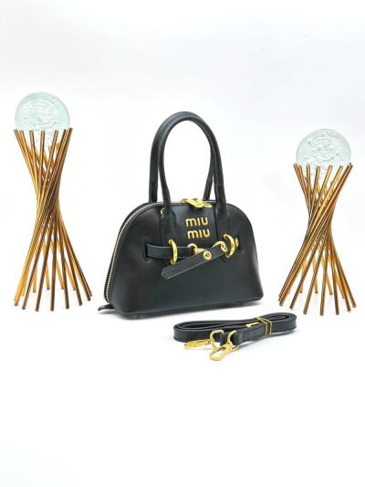 MİU MİU AVENTURE NAPPA TOP HANDLE BAG BLACK
