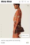 Miu Miu AVENTURE NAPPA TOP HANDLE BAG BORDO