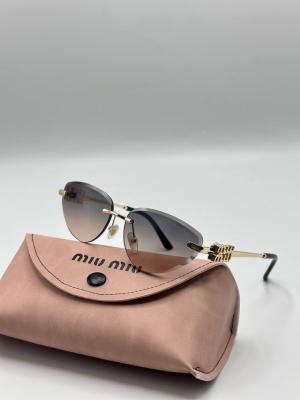 Miu Miu Gold Çerçeve Renkli Cam Kadın Güneş Gözlüğü G1354-ILY