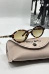 Miu Miu Leopar Kahve Cam ithal Kadın Gözlük G4518-ILY