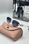 Miu Miu Metal Kasa Gold Çerçeve Siyah Cam Kadın Güneş Gözlüğü G1355-ILY
