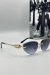 Miu Miu Metal Kasa Gold Çerçeve Siyah Cam Kadın Güneş Gözlüğü G1355-ILY