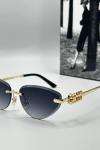 Miu Miu Metal Kasa Gold Çerçeve Siyah Cam Kadın Güneş Gözlüğü G1355-ILY