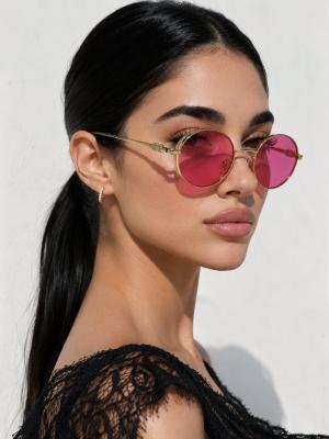 Miu Miu Pembe Cam Gold Çerçeve İthal Kadın Gözlük G4617-VLL