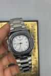Patek Philippe Nautilus Gümüş Beyaz Kadran Erkek Kol Saat S878