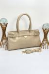 PRADA ANAMEL TRİANGLE LOGO TOTE BAG BEJ