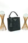 PRADA PANİER CRYSTAL SATİN BAG NEW MODEL ALL BLACK